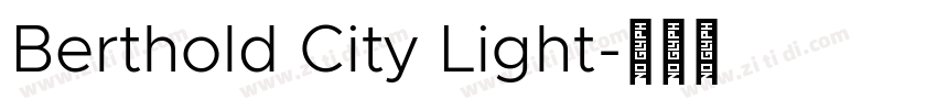 Berthold City Light字体转换